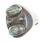 sz10.25 1950's Native American silver ring with turquoise - Estate Fresh Austin