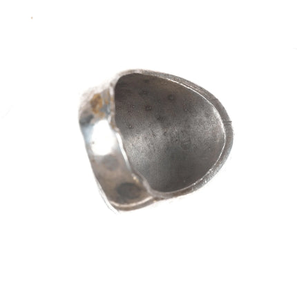 sz10.25 1950's Native American silver ring with turquoise - Estate Fresh Austin