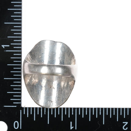 sz10.25 1970's Navajo Sterling, turquoise and coral ring - Estate Fresh Austin