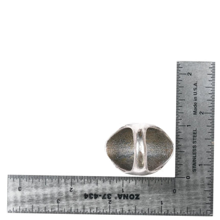 sz10.25 Huge Vintage pyrite turquoise Native American sterling ring - Estate Fresh Austin