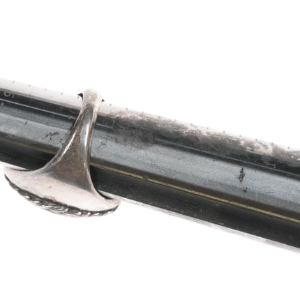 sz10.25 Large Native American sterling and turquoise men's ring - Estate Fresh Austin