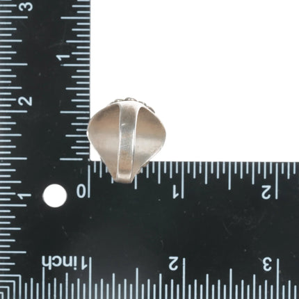 sz10.25 Vintage Native American sterling ring with two turquoise - Estate Fresh Austin