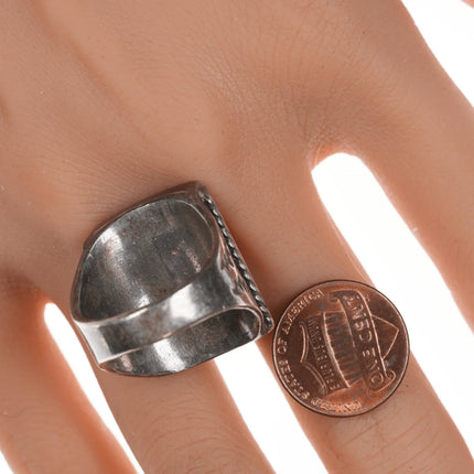 sz10.25 Vintage Zuni channel inlay silver ring - Estate Fresh Austin