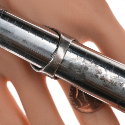 sz10.25 Vintage Zuni channel inlay silver ring - Estate Fresh Austin