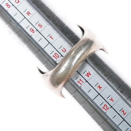 sz10.5 Huge vintage Native American sterling high grade turquoise cluster ring - Estate Fresh Austin