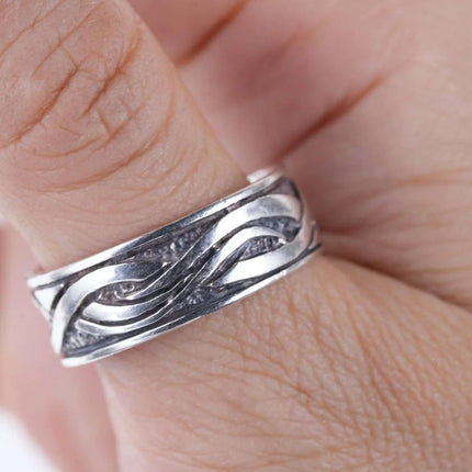 sz10.5 Swedish Catwalk sterling ring - Estate Fresh Austin