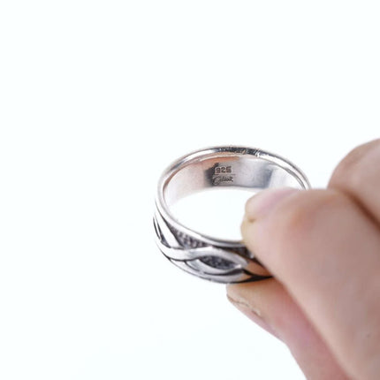 sz10.5 Swedish Catwalk sterling ring - Estate Fresh Austin