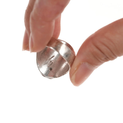 sz10.5 Vintage Native American silver Overlay style ring - Estate Fresh Austin