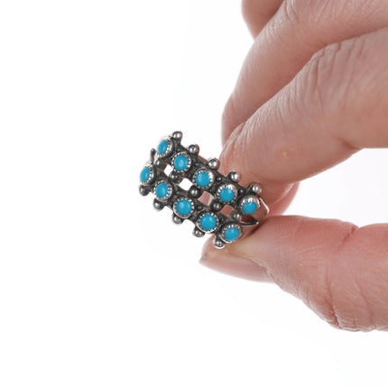 sz10.75 Bell trading post silver and turquoise snake eye ring - Estate Fresh Austin