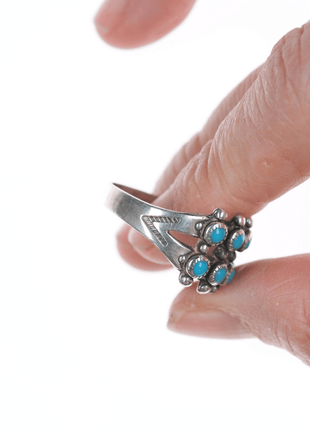 sz10.75 Bell trading post silver and turquoise snake eye ring - Estate Fresh Austin