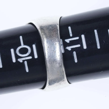 Sz10.75 Vintage Navajo Sterling turquoise men's ring - Estate Fresh Austin