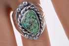 Sz10.75 Vintage Navajo Sterling turquoise men's ring - Estate Fresh Austin