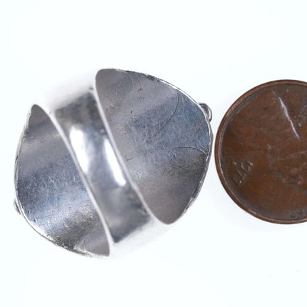 Sz10.75 Vintage Navajo Sterling turquoise men's ring - Estate Fresh Austin