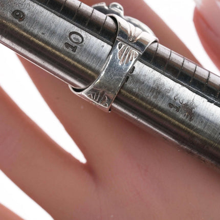 sz11 Buck Navajo Sterling and turquoise ring - Estate Fresh Austin