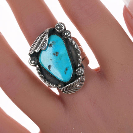 sz11 Buck Navajo Sterling and turquoise ring - Estate Fresh Austin