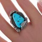 sz11 Buck Navajo Sterling and turquoise ring - Estate Fresh Austin