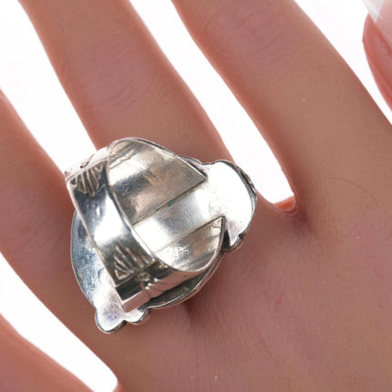 sz11 Buck Navajo Sterling and turquoise ring - Estate Fresh Austin