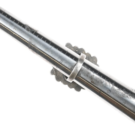 Sz11 Gilbert Nez Navajo large sterling and turquoise ring - Estate Fresh Austin