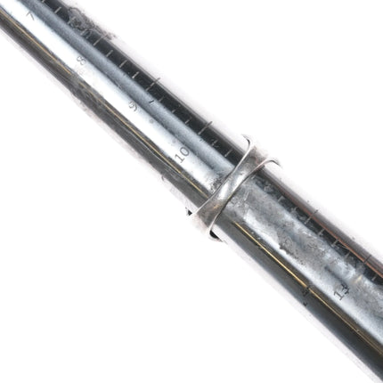 sz11 Vintage Native American hand tooled silver ring with turquoise - Estate Fresh Austin