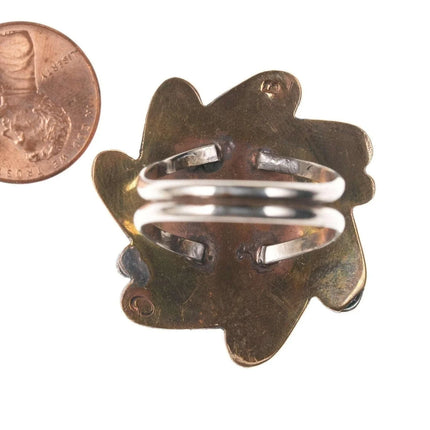 sz11 Vintage Native american red jasper ring - Estate Fresh Austin