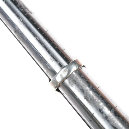 Sz11 Vintage Native American sterling and turquoise ring with open sides - Estate Fresh Austin