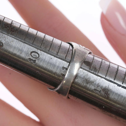 sz11 Vintage Silver and turquoise ring - Estate Fresh Austin