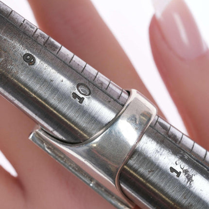 sz11 Vintage Zuni silver channel inlay ring - Estate Fresh Austin