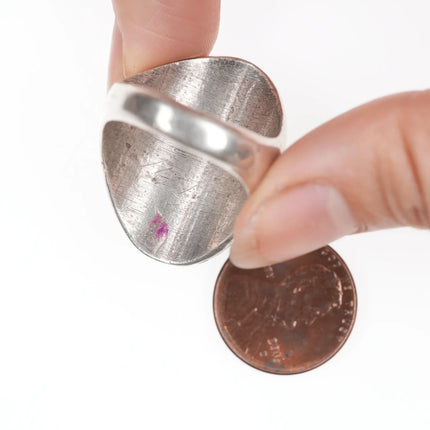 sz11 Vintage Zuni Silver Cobblestone inlay ring - Estate Fresh Austin