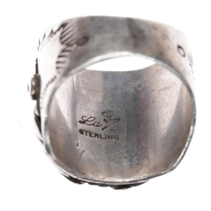 sz11.25 La Rose Ganadonegro Navajo Sterling and turquoise ring - Estate Fresh Austin