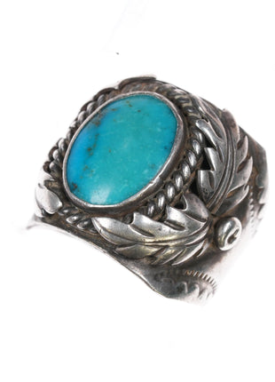 sz11.25 La Rose Ganadonegro Navajo Sterling and turquoise ring - Estate Fresh Austin