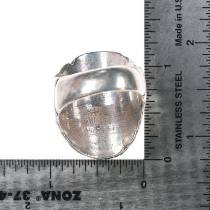 sz11.25 Vintage Navajo sterling green turquoise ring - Estate Fresh Austin