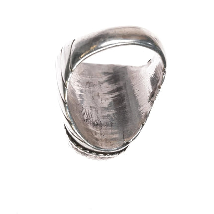 sz11.25 Vintage Navajo sterling green turquoise ring - Estate Fresh Austin