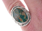 Sz11.5 40's-50's Navajo silver and turquoise ring - Estate Fresh Austin
