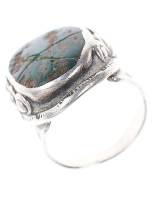 Sz11.5 40's - 50's Navajo silver and turquoise ring - Estate Fresh Austin