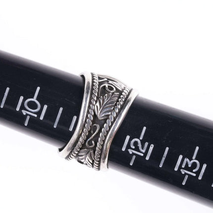 sz11.5 Southwestern sterling and turquoise ring - Estate Fresh Austin