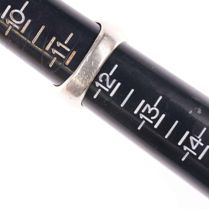 sz11.5 Steven Sockyma Hopi Overlay Style Sterling silver ring - Estate Fresh Austin