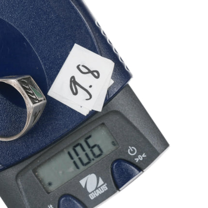 sz11.5 Vintage Native American silver/turquoise bear paw ring - Estate Fresh Austin