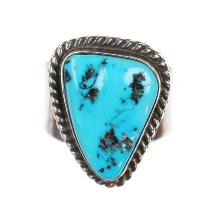sz11.5 Vintage Native American sterling Kingman turquoise ring - Estate Fresh Austin