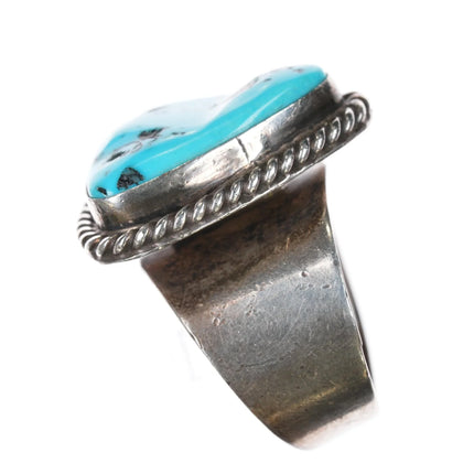 sz11.5 Vintage Native American sterling Kingman turquoise ring - Estate Fresh Austin