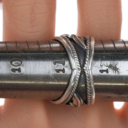 sz11.5 Vintage Navajo silver and turquoise ring - Estate Fresh Austin