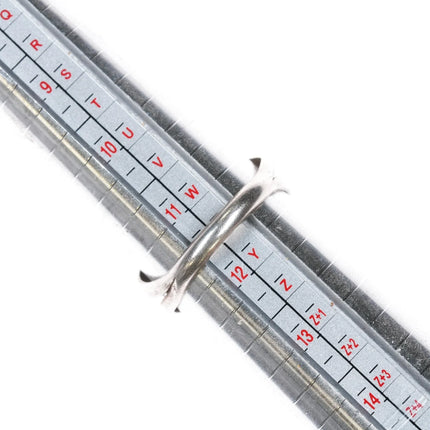 sz11.5 Vintage Navajo sterling and turquoise long ring - Estate Fresh Austin