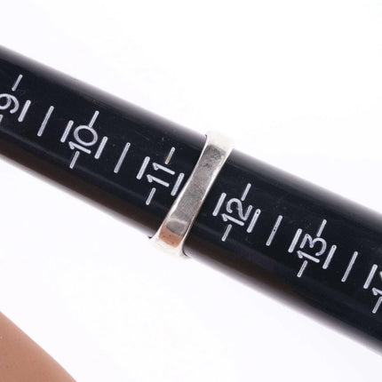 sz11.5 Zuni Sterling - Turquoise channel inlay ring - Estate Fresh Austin