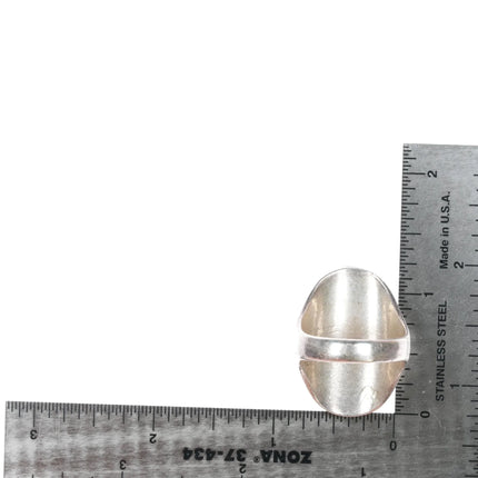 sz11.75 1970's Navajo sterling turquoise, fire agate ring - Estate Fresh Austin