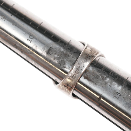 sz11.75 1970's Zuni Channel inlay sterling ring - Estate Fresh Austin