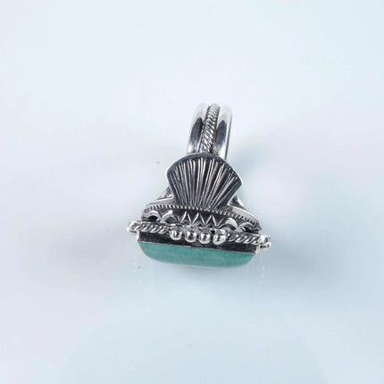 sz11.75 Sterling Turquoise Calladito Navajo ring - Estate Fresh Austin