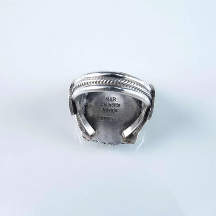 sz11.75 Sterling Turquoise Calladito Navajo ring - Estate Fresh Austin