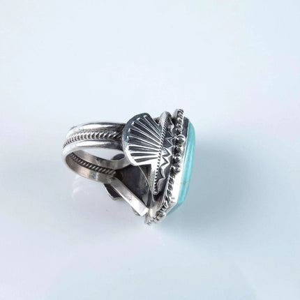 sz11.75 Sterling Turquoise Calladito Navajo ring - Estate Fresh Austin