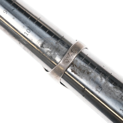 sz11.75 Vintage Zuni cobblestone inlay sterling ring - Estate Fresh Austin