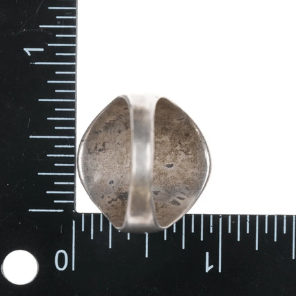 sz11.75 Zuni silver channel inlay turquoise ring - Estate Fresh Austin