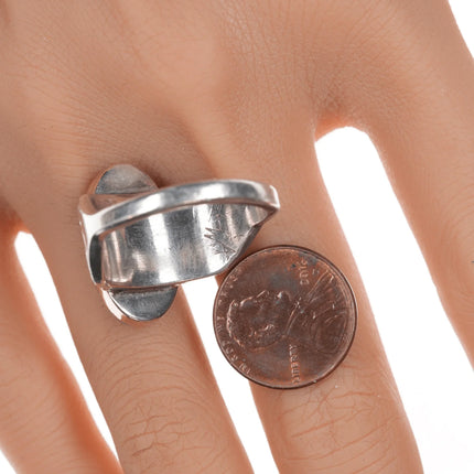 sz12 Alvin Monte Navajo 14k/Sterling turquoise ring - Estate Fresh Austin